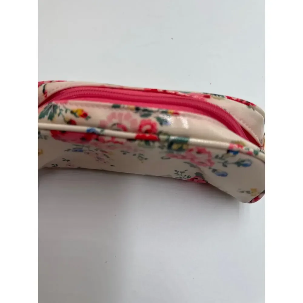 Cath Kidston Floral Cosmetic Makeup Pouch Zip Travel Toiletry Case Cream Pink